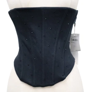 Good American DIAMOND FLEECE CORSET GS0382 Black001 Size 0 (XS) - Picture 1 of 8