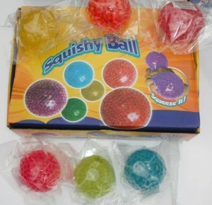 7CM Squishy & Squeeze Beadz Anti Stress Reliever Balls Adult, Kids, Child Gift - Picture 1 of 18