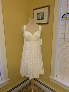 Weißes Spitzenkleid - Adrianna Papell Größe 4 - Bild 1 von 5