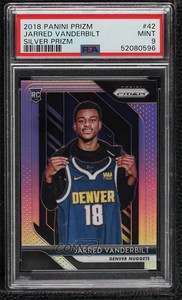 2018-19 Panini Prizm Silver Prizm Jarred Vanderbilt #42 PSA 9 MINT Rookie RC