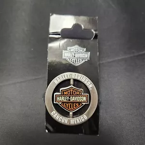 Original Harley Davidson Emblem 1,5" runder Pin Cancun, Mexiko - Bild 1 von 2