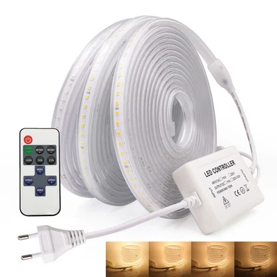 230V 2835 LED Streifen Strip Super Hell Licht 120leds/m Wasserdicht IP67 Band - Bild 1 von 4