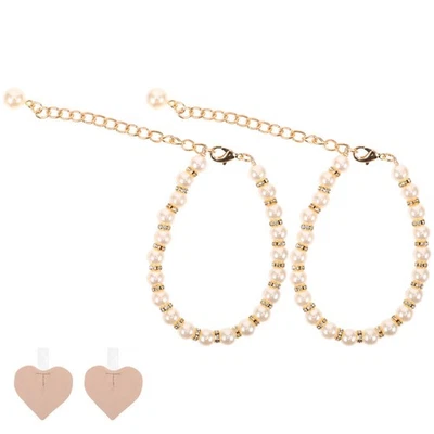 Fashionable High Heel Ankle Straps with Pearl for Extra Comfort - Image 1 of 4