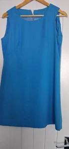 1960s Vintage Mini Dress. Turquoise. Handmade. RETRO ,MOD , Revival - Picture 1 of 10
