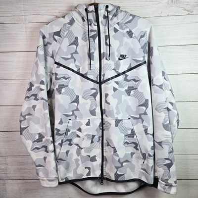 Sudadera con capucha Nike Tech polar camuflada para hombre talla grande cremallera completa rara 835866-100 ropa deportiva Foto 1 de 4