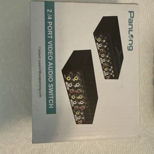 PANLONG 2/4 Port Video Audio Switch 4 Port  1 Unit New - Picture 1 of 4