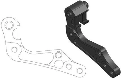 Soporte Adaptador Moto-Master - Negro Motocicleta Dirt Bike 211055-PU 1704-0583 Foto 1 de 3