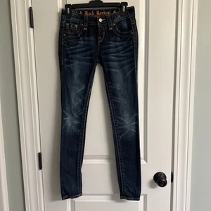 Pantalones de mezclilla ajustados para mujer Rock Revival Anabela talla 24 - Imagen 1 de 6