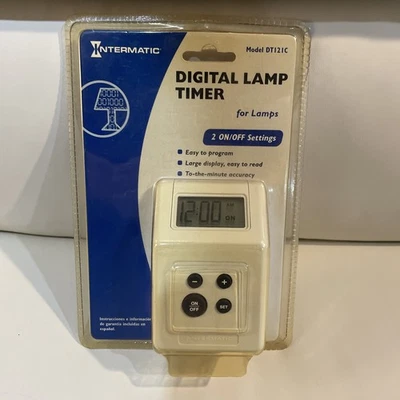 Intermatic DT121C Programmable Digital Lamp Timer 2 On / Off Settings New Sealed - Image 1 of 4