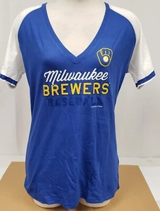 Brand New Women's MLB Milwaukee Brewers Short Sleeve Shirt- L - Picture 1 of 4