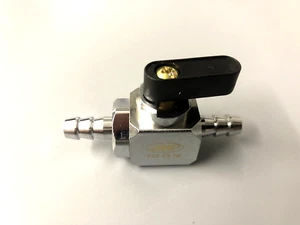 Benzinhahn Kraftstoffhahn Durchgangshahn zum Zwischenschalten 6mm 1/4" NEU - Bild 1 von 2