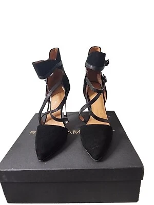 Tacones Rebecca Minkoff Suedenacchetta negros Vero Cuoio con bolsa antipolvo y caja Foto 1 de 4
