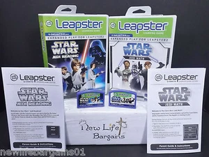 Leap Frog Leapster 1 & 2 Star Wars Jedi Reading & Jedi Math K-2nd Grade 5-8 year - Picture 1 of 3