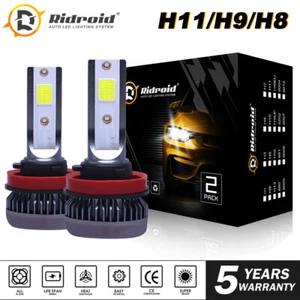 2 PIEZAS H11 Mini Ultraligero COB LED Faro Luces Altas Bajas Bombillas 160W 26000LM - Imagen 1 de 12