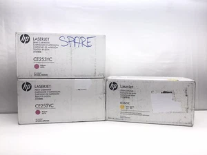 Lot of 3 HP LaserJet X2 CE253YC X1 CE252YC Toner Cartridge CP35252, CM3530 - Picture 1 of 5