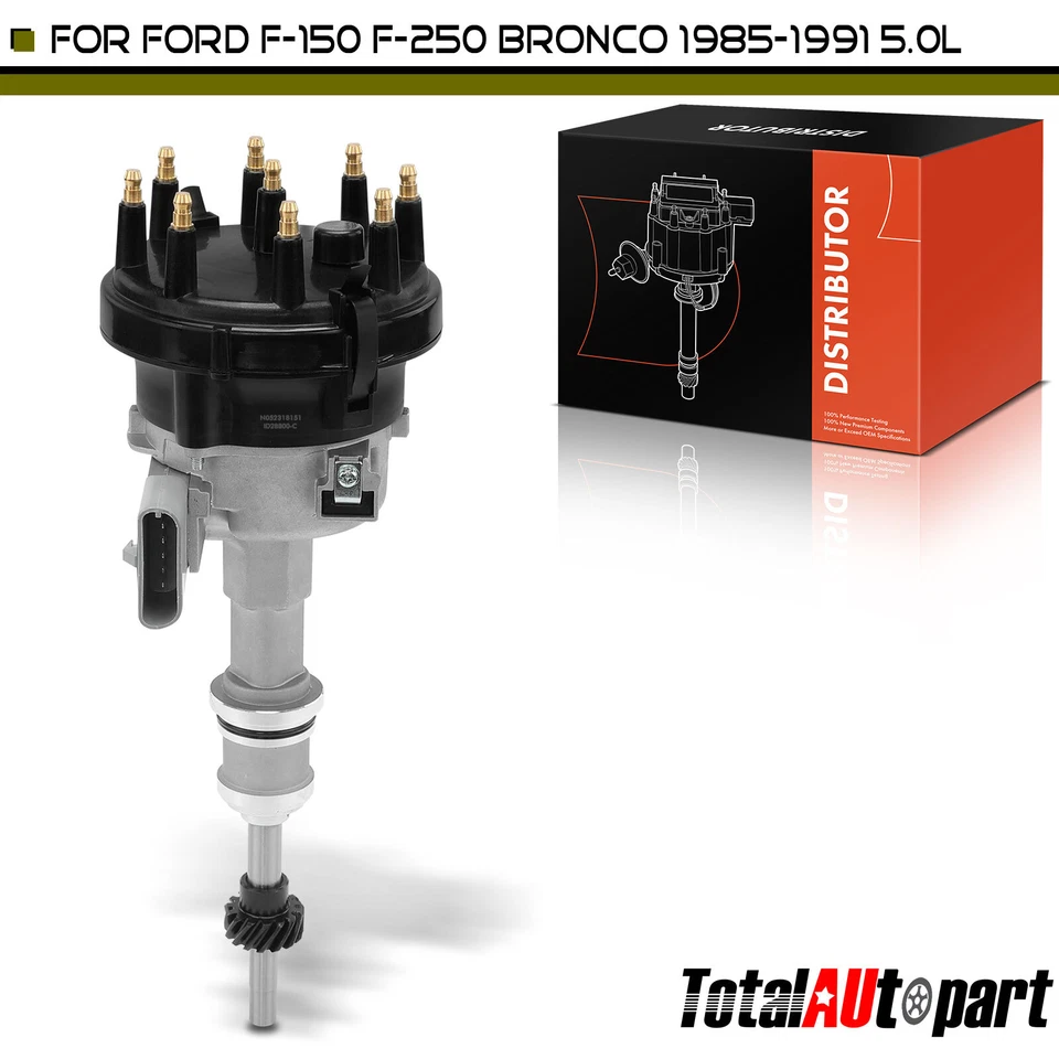 Distribuidor de ignição com tampa e rotor para Ford Bronco E-150 Econoline F-150 F-250 - Imagem 1 de 4