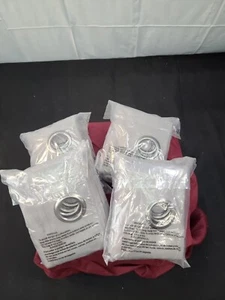 CORTINA VENTANA PANELES SÓLIDOS OJAL 104" X 63" en GRIS TRANSPARENTE-LOTE DE 4 - Imagen 1 de 3