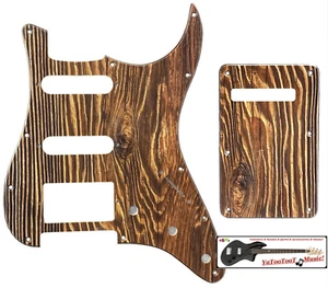 NEW PICKGUARD HSS + BACKPLATE STRATOCASTER "imitation bois" PROMO NOEL - Bild 1 von 5