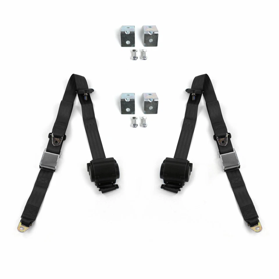 Ford Fairlane 1968 - 1969 Airplane 3pt BK Seat Kit w/Brackets-2 Belts - Image 1 of 1