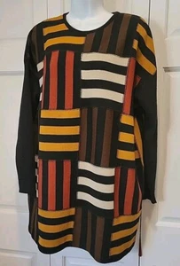Andrea Jovine VINTAGE U-Boot-Ausschnitt Pullover Tunika Gr. M - Bild 1 von 11