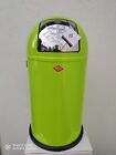 WESCO PUSHBOY 50 LTR USA TRASH CAN DUSTBIN KITCHEN OFFICE BIN DESIGN LIMEGREEN