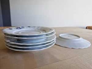 Eschenbach Bavaria Porzellan Veilchen Untertasse 6 Stück - Bild 1 von 3