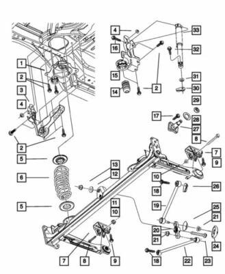 Genuine Mopar 2004-2010 Chrysler PT Cruiser Suspension Shock Absorber 4656678AI - Image 1 of 2