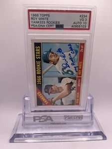 Roy White Yankees PSA/DNA AUTO GEM MINT 10 1966 Rookie PSA Signature Autograph - Picture 1 of 2