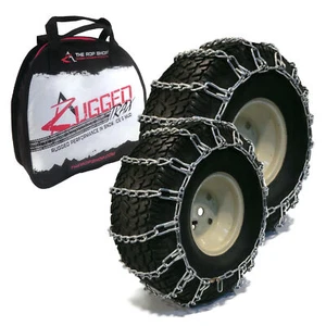 2 Link Tire Chain Pair for John Deere 18x8.5x8 Front 23x10x12 Rear Tractor Tires - Picture 1 of 9