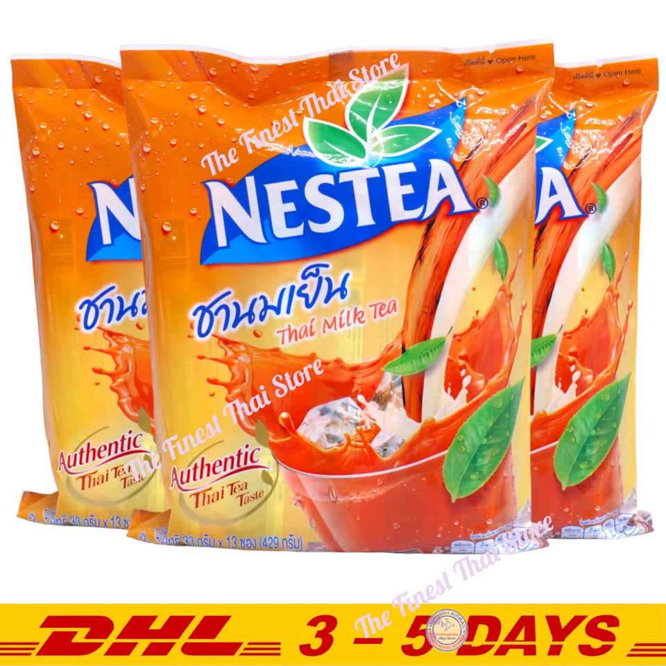 Nestle NESTEA Instant Thai Milk Tea Cha Yen Mix Powder 455g 13 Sachets