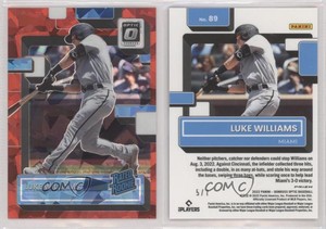 2022 Panini Donruss Optic Rated Red Cracked Ice Prizm /7 Luke Williams Rookie RC