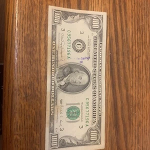 1990 C $100 One Hundred Dollar Bill Federal Reserve Note Millions Note High # - Picture 1 of 7