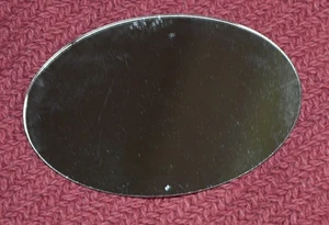 2 x 3 Zoll kleine Glas Handwerk ovale Spiegel 25 Stück - Bild 1 von 3