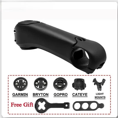 Carbon Mountain Road Bicycle Handlebar Stem 3 Degree Stem with Computer Holder - Image 1 of 4