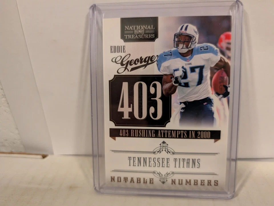 2010 NATIONAL TREASURES EDDIE GEORGE #/99 NOTABLE NUMBERS TITANS OHIO ST RARE SP - Image 1 of 1