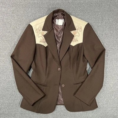 Abrigo deportivo occidental de colección H Bar C California Ranchwear yugo bordado para mujer 10 Foto 1 de 4