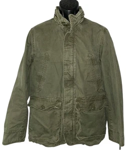 Gap Green Industrial Utility gefütterte Jacke Damen Small durchgehender Reißverschluss Kapuze - Bild 1 von 8