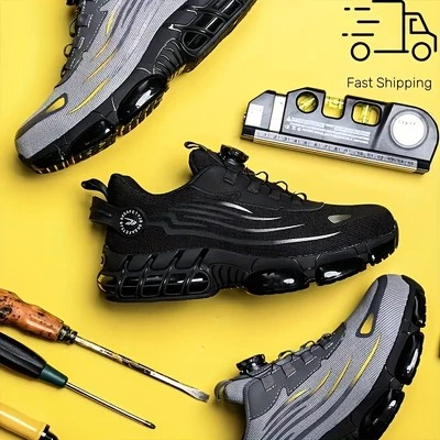 2025 Men Safety Boots Steel Toe Anti-smash Work Sneakers non-slip Roofing Shoes - Image 1 of 4