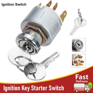 Universal Ignition Key Starter Switch With 2 Keys For Car Tractor Trailer - Picture 1 of 3