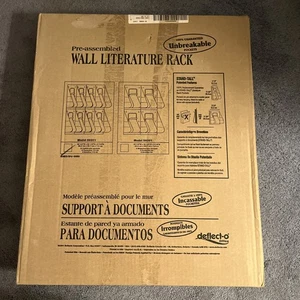 Deflecto 56201 Stand tall 1-piece literature rack for leaflets 8 pockets clear - Picture 1 of 3