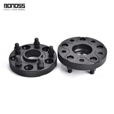 2Pc 1 inch 5x4.5 1994-2018 Ford Mustang Wheel Spacers with Lugs 14x1.5 1/2"-20 - Image 1 of 4