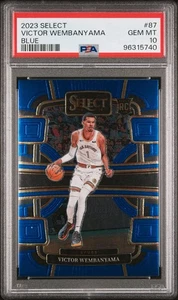 2023-24 Panini Select Victor Wembanyama Blue Rookie #87 PSA 10 GEM-MINT Spurs - Picture 1 of 2