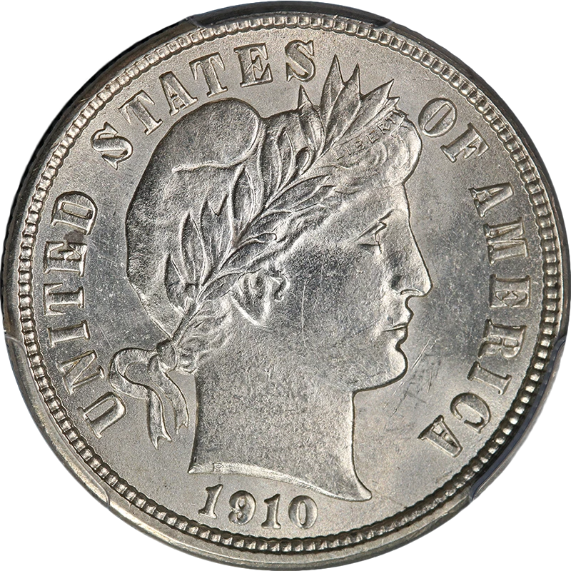1910-P Barber Dime PCGS MS63 Superb Eye Appeal Strong Strike - Image 1 of 4