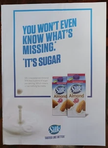 Seide ungesüßt normal und Vanille Mandelmilch 2017 Print Werbung - Bild 1 von 1
