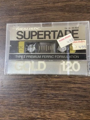 Vintage Audio Cassette Tape Realistic Super tape GOLD 120 Cat. No. 44-923 NEW - Image 1 of 4