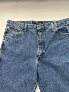 Wrangler George Strait Collection Mens Jeans Western Denim Blue 36X34 #652 - Picture 1 of 17