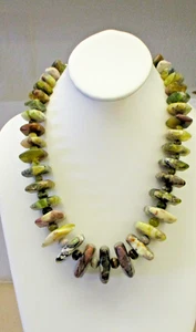 Collar Jay King Plata .925 ÓPAL DE ARRECIFE VERDE Audaz y Grueso DAÑO *LEER* NUEVO CON ETIQUETAS - Imagen 1 de 4