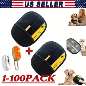 NEW Glove Cat Grooming Gloves Cat Hair Remover 2025 New Pet Dog Hair Remover Lot - Picture 1 of 16