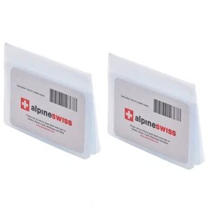 Alpine Swiss SET OF 2 Clear Plastic Wallet Inserts 12 Pages Picture Card Holder - Picture 1 of 6