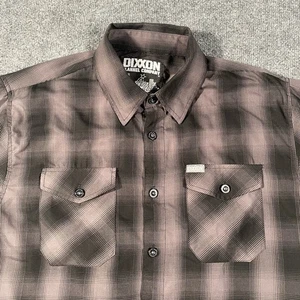 Dixxon Flannel Co South Gate Shadow Plaid Short Sleeve Button Shirt Mens Large - Picture 1 of 8